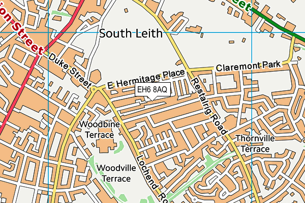 EH6 8AQ map - OS VectorMap District (Ordnance Survey)