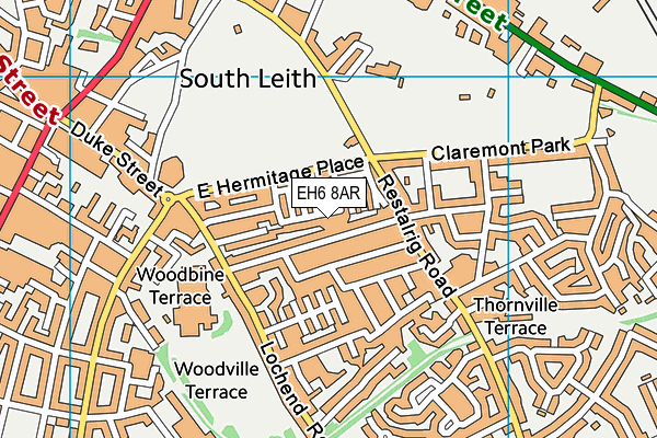 EH6 8AR map - OS VectorMap District (Ordnance Survey)