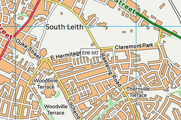 EH6 8AT map - OS VectorMap District (Ordnance Survey)