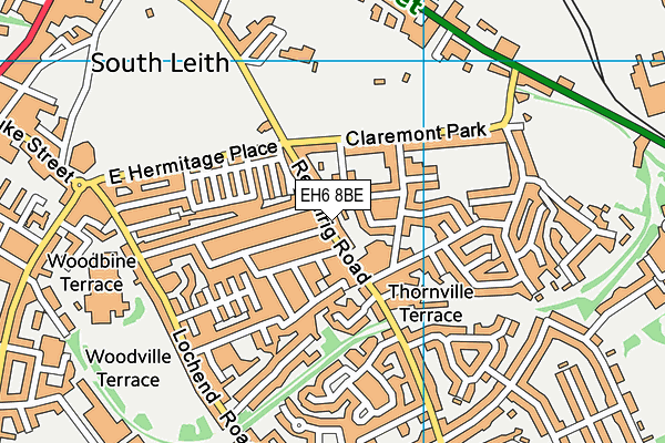 EH6 8BE map - OS VectorMap District (Ordnance Survey)