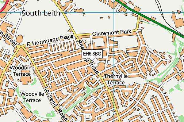 EH6 8BG map - OS VectorMap District (Ordnance Survey)