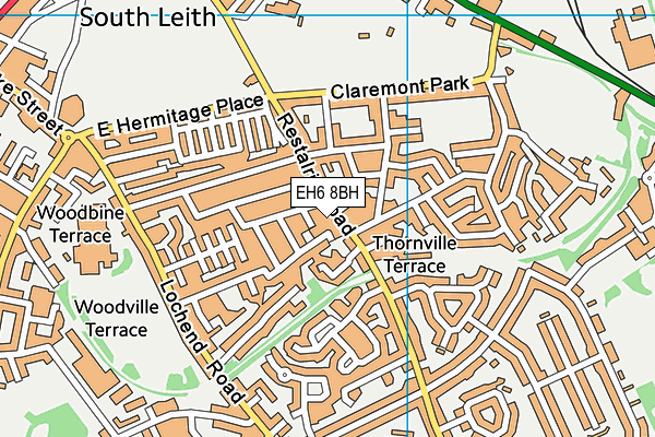 EH6 8BH map - OS VectorMap District (Ordnance Survey)