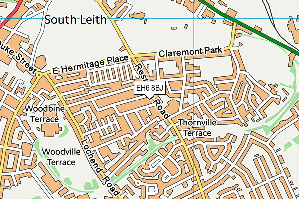 EH6 8BJ map - OS VectorMap District (Ordnance Survey)