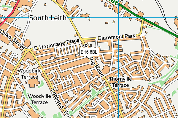 EH6 8BL map - OS VectorMap District (Ordnance Survey)