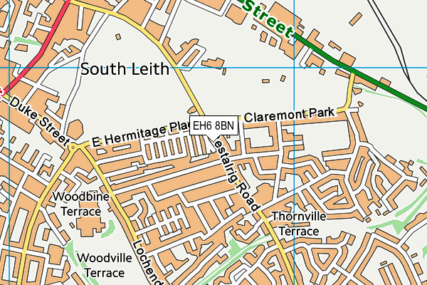 EH6 8BN map - OS VectorMap District (Ordnance Survey)