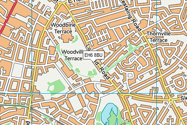 EH6 8BU map - OS VectorMap District (Ordnance Survey)