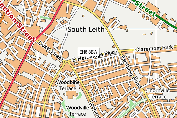 EH6 8BW map - OS VectorMap District (Ordnance Survey)