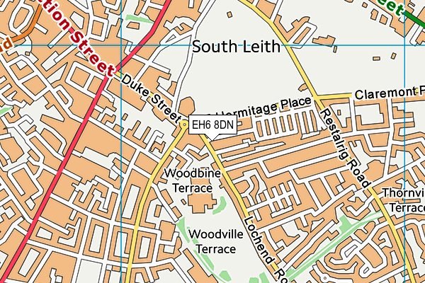 EH6 8DN map - OS VectorMap District (Ordnance Survey)