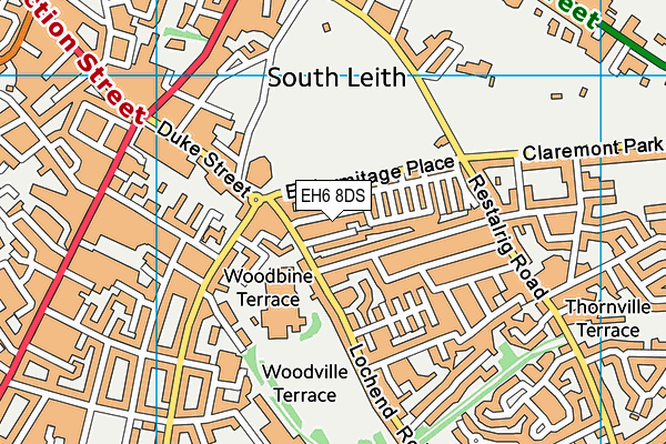 EH6 8DS map - OS VectorMap District (Ordnance Survey)