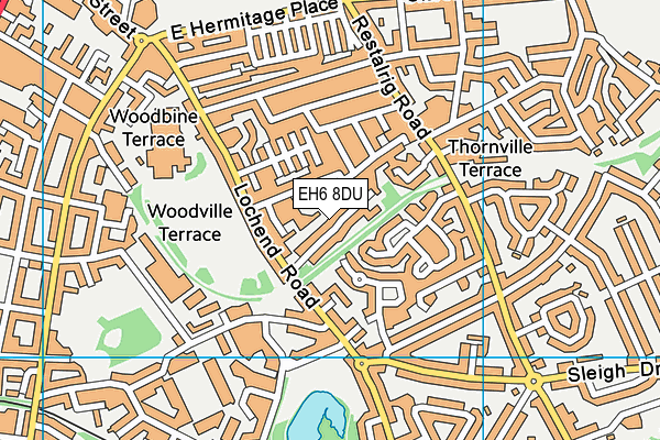 EH6 8DU map - OS VectorMap District (Ordnance Survey)