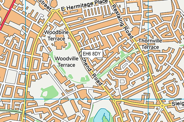 EH6 8DY map - OS VectorMap District (Ordnance Survey)