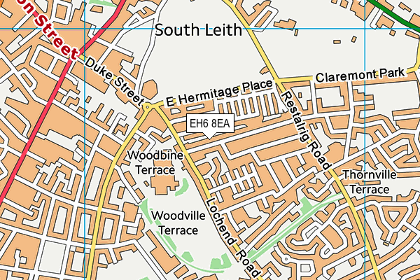 EH6 8EA map - OS VectorMap District (Ordnance Survey)