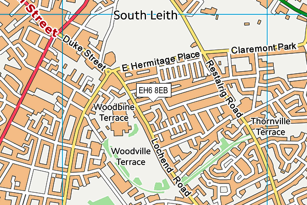 EH6 8EB map - OS VectorMap District (Ordnance Survey)