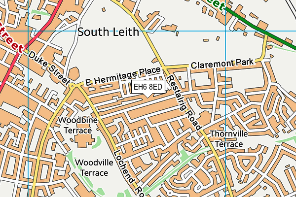 EH6 8ED map - OS VectorMap District (Ordnance Survey)