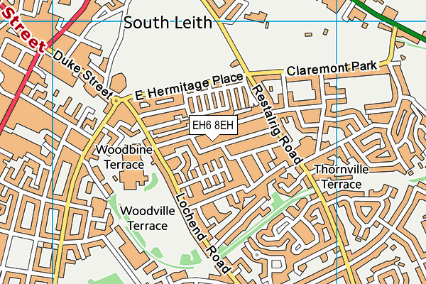 EH6 8EH map - OS VectorMap District (Ordnance Survey)