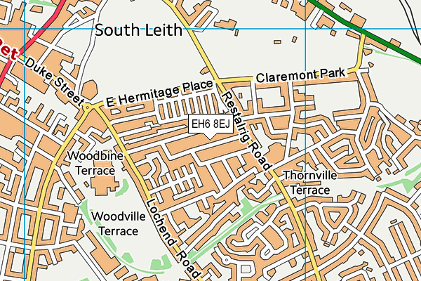 EH6 8EJ map - OS VectorMap District (Ordnance Survey)