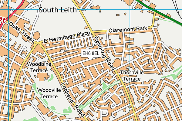 EH6 8EL map - OS VectorMap District (Ordnance Survey)