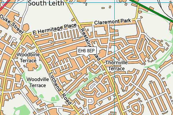 EH6 8EP map - OS VectorMap District (Ordnance Survey)