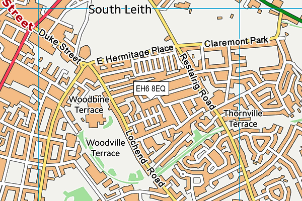 EH6 8EQ map - OS VectorMap District (Ordnance Survey)