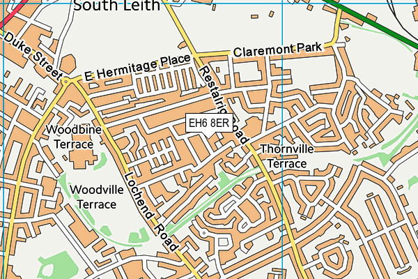 EH6 8ER map - OS VectorMap District (Ordnance Survey)