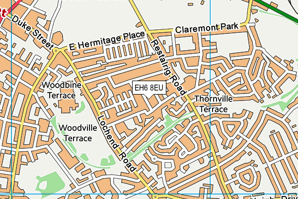 EH6 8EU map - OS VectorMap District (Ordnance Survey)