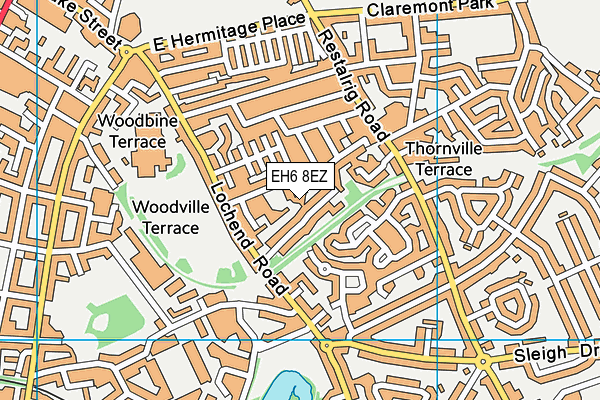 EH6 8EZ map - OS VectorMap District (Ordnance Survey)