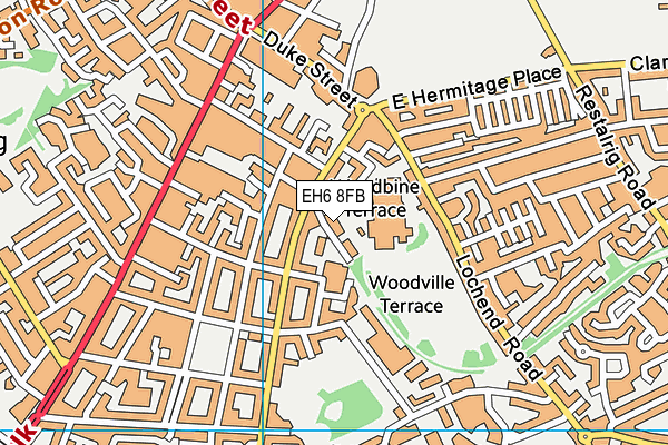 EH6 8FB map - OS VectorMap District (Ordnance Survey)