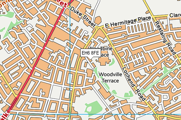 EH6 8FE map - OS VectorMap District (Ordnance Survey)