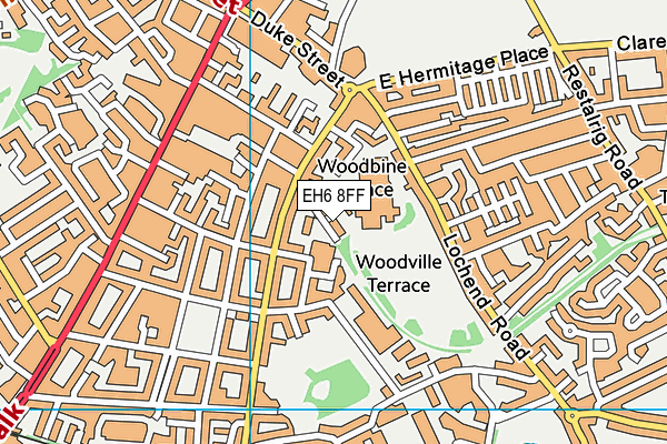 EH6 8FF map - OS VectorMap District (Ordnance Survey)