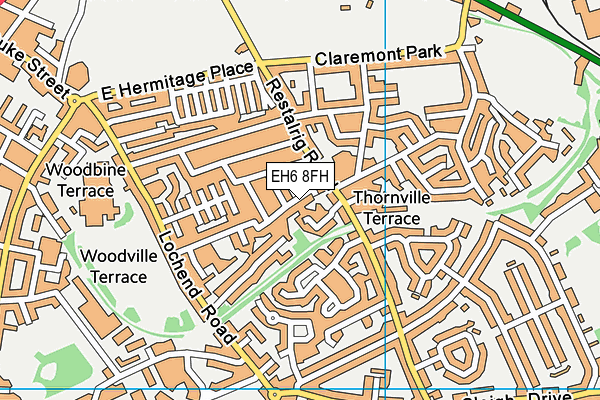 EH6 8FH map - OS VectorMap District (Ordnance Survey)