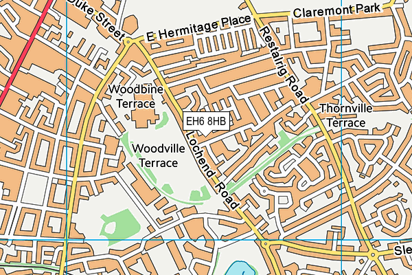 EH6 8HB map - OS VectorMap District (Ordnance Survey)