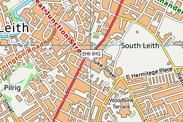 EH6 8HQ map - OS VectorMap District (Ordnance Survey)
