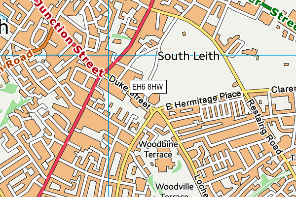 EH6 8HW map - OS VectorMap District (Ordnance Survey)