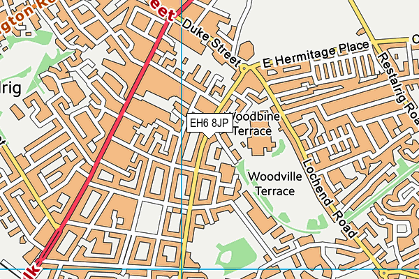 EH6 8JP map - OS VectorMap District (Ordnance Survey)