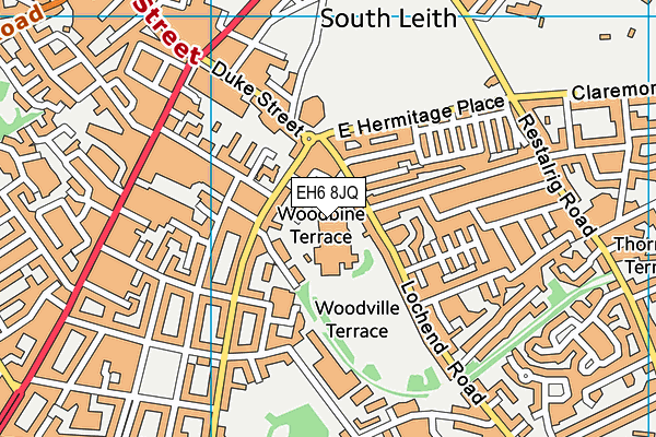 EH6 8JQ map - OS VectorMap District (Ordnance Survey)