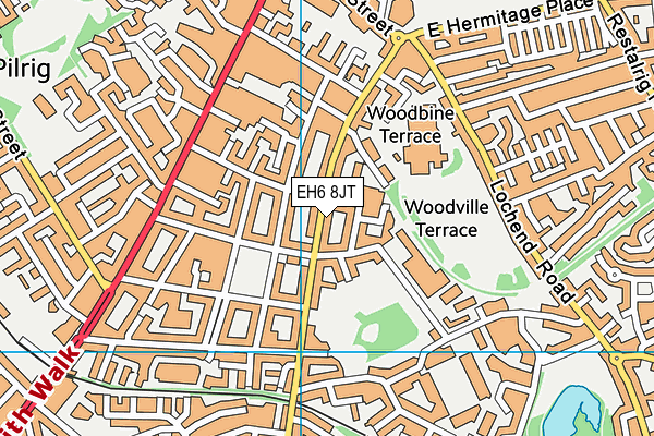 EH6 8JT map - OS VectorMap District (Ordnance Survey)