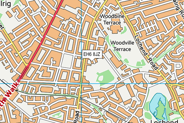 EH6 8JZ map - OS VectorMap District (Ordnance Survey)