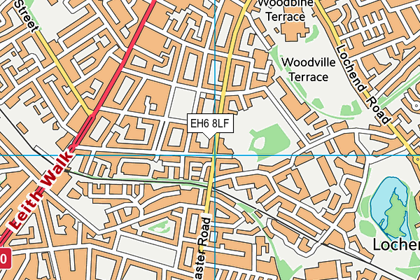 EH6 8LF map - OS VectorMap District (Ordnance Survey)