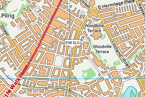 EH6 8LQ map - OS VectorMap District (Ordnance Survey)