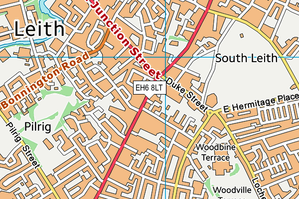 EH6 8LT map - OS VectorMap District (Ordnance Survey)