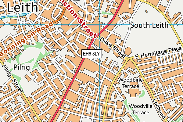 EH6 8LY map - OS VectorMap District (Ordnance Survey)