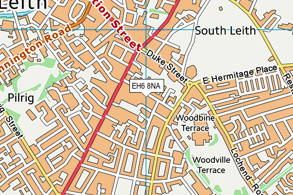 EH6 8NA map - OS VectorMap District (Ordnance Survey)