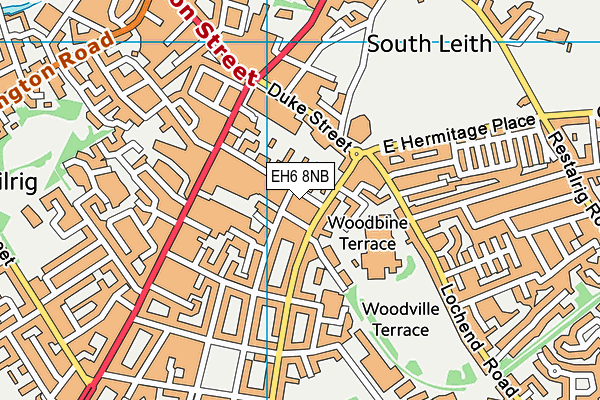 EH6 8NB map - OS VectorMap District (Ordnance Survey)