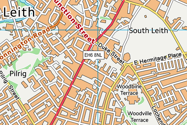 EH6 8NL map - OS VectorMap District (Ordnance Survey)