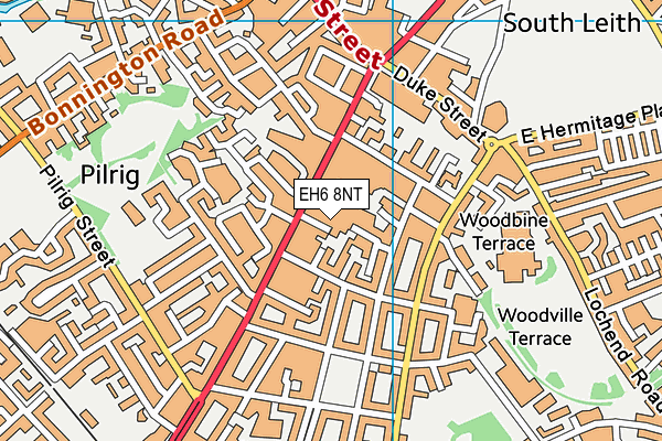 EH6 8NT map - OS VectorMap District (Ordnance Survey)
