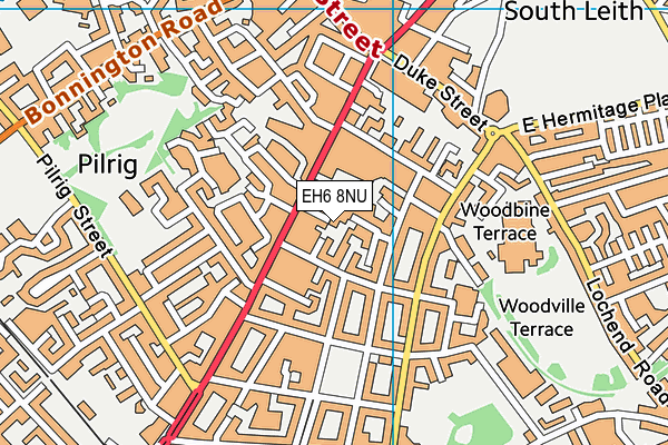 EH6 8NU map - OS VectorMap District (Ordnance Survey)