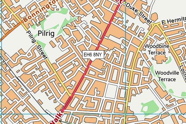 EH6 8NY map - OS VectorMap District (Ordnance Survey)