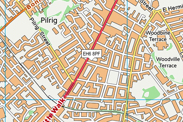EH6 8PF map - OS VectorMap District (Ordnance Survey)