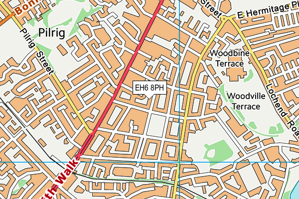 EH6 8PH map - OS VectorMap District (Ordnance Survey)
