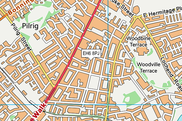 EH6 8PJ map - OS VectorMap District (Ordnance Survey)